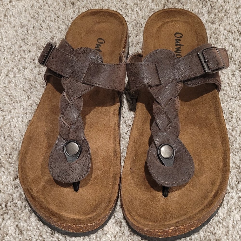 NWOT Braided Thong Sandal